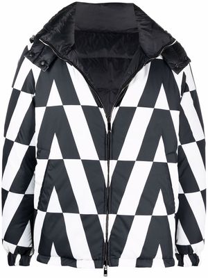 Valentino monogram-print padded jacket - Black