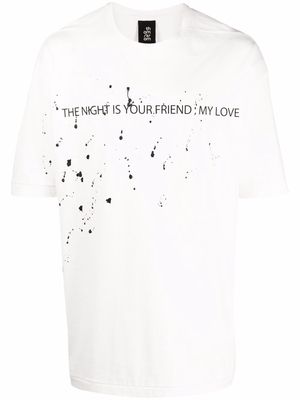 Thom Krom text-print organic-cotton T-shirt - White