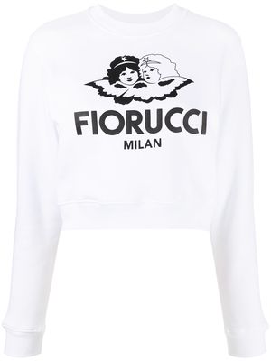 Fiorucci Milan Angels cropped sweatshirt - White