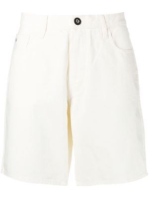 Emporio Armani wide-leg cotton shorts - White
