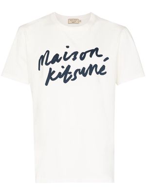 Maison Kitsuné logo print T-shirt - White