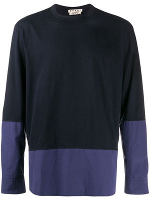 Marni colour-block sweatshirt - Blue