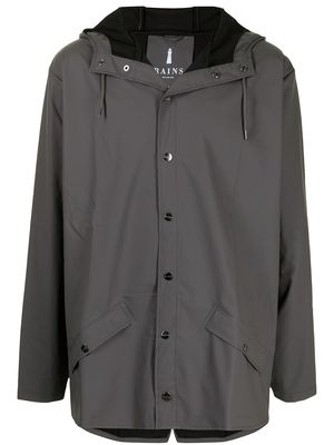 Rains lightweight hooded rain jacket - Grey