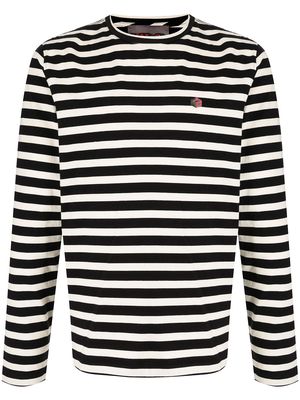 YMC Thurston striped long-sleeved T-shirt - Black