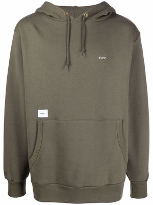 WTAPS logo-patch hoodie - Green