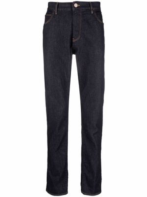 Giorgio Armani slim-cut five-pocket jeans - Blue