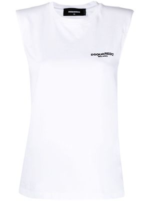 Dsquared2 logo-print sleeveless top - White
