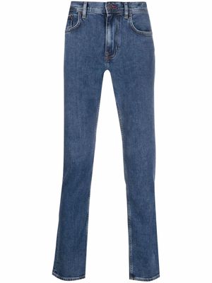 Tommy Hilfiger logo patch straight-leg trousers - Blue