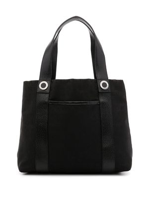 Bvlgari Pre-Owned 1990s logo jacquard tote bag - Black