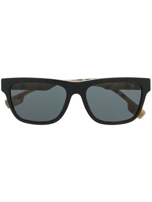 Burberry Eyewear Vintage Check square frame sunglasses - Black