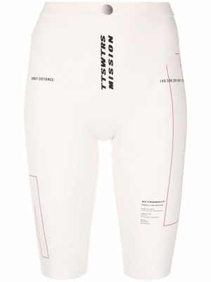 TTSWTRS graphic-print layered biker shorts - Neutrals