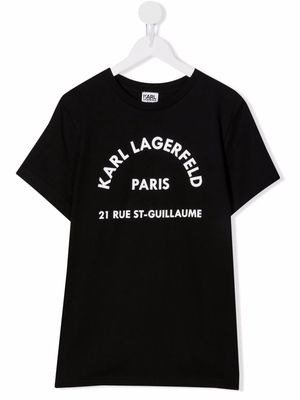 Karl Lagerfeld Kids logo-print short-sleeve T-shirt - Black