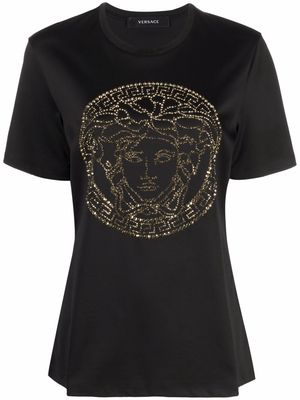 Versace Medusa Head crystal-embellished T-shirt - Black