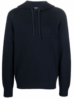 TOM FORD cashmere drawstring hoodie - Blue
