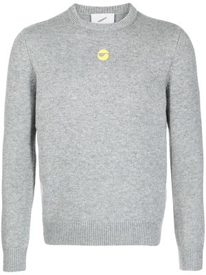 Coperni logo-print cashmere-wool jumper - Grey