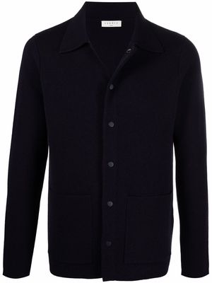 SANDRO worker snap-button cardigan - Blue