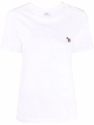 PS Paul Smith logo-patch organic cotton T-shirt - White