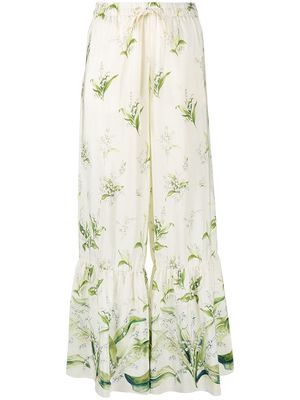 RED Valentino May Lily flared trousers - Green
