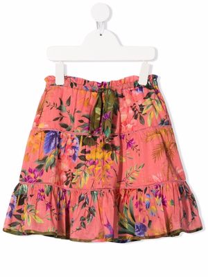ZIMMERMANN Kids Tropicana flounce skirt - Pink