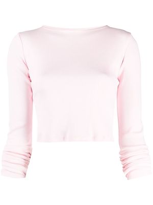 Styland cropped long-sleeve top - Pink