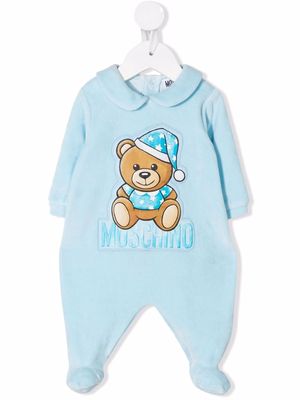 Moschino Kids Teddy Bear-print pajamas - Blue