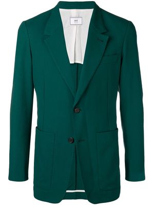 AMI Paris Two Buttons Long Fit Jacket - Green