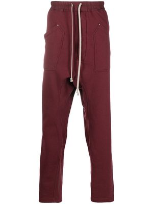 Rick Owens DRKSHDW drop-crotch track trousers - Red