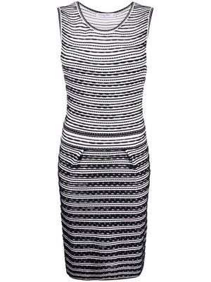 Christian Dior 2010s pre-owned fitted knitted dress - White