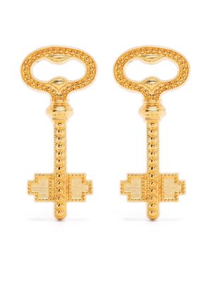 Natia X Lako Key brass earrings - Gold