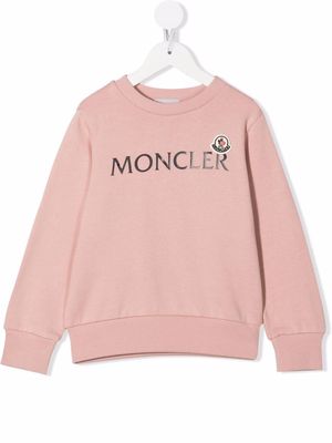 Moncler Enfant logo-print sweatshirt - Pink