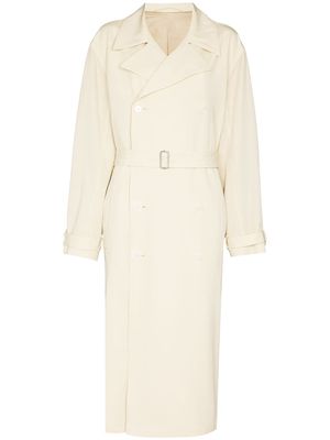 Lemaire double-breasted trench coat - Neutrals