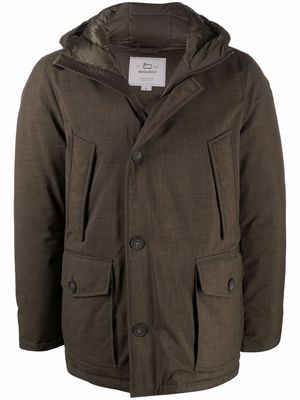 Woolrich hooded down-padded coat - Green