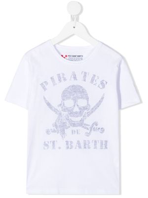 MC2 Saint Barth Kids skull-print cotton T-Shirt - White