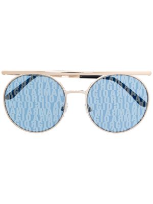 Giorgio Armani round-frame sunglasses - Gold