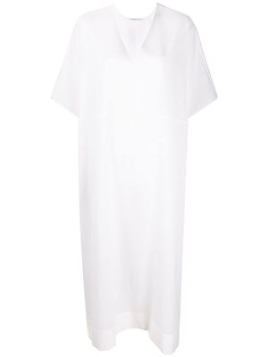 Agnona layered midi dress - White