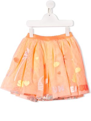 Billieblush embroidered floral skirt - Orange