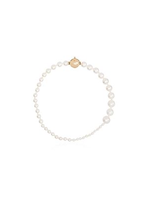 Sophie Bille Brahe 14kt yellow gold pearl bracelet - WHITE