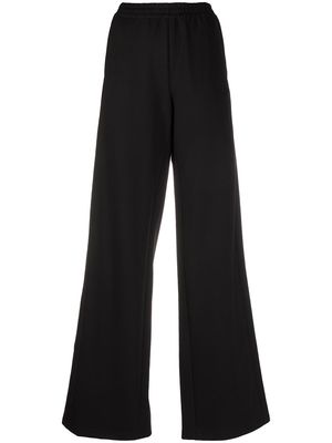UNRAVEL PROJECT side-stripe wide-leg track pants - Black