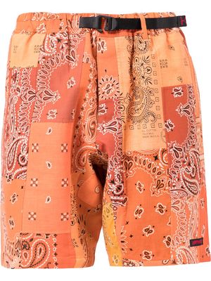 Readymade paisley-print buckle-fastening shorts - Orange