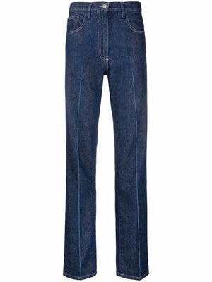 There Was One high-waisted press-crease denim jeans - Blue