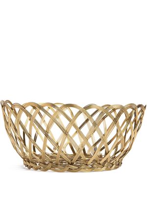 Bitossi Home Intreccio large basket - Gold