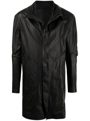 Isaac Sellam Experience Pertinent longline leather jacket - Black