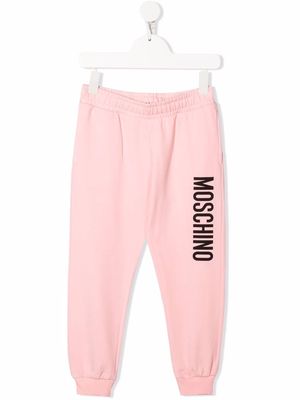 Moschino Kids logo-print track pants - Pink