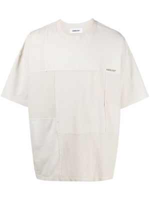 AMBUSH logo-embroidered cotton T-shirt - Neutrals