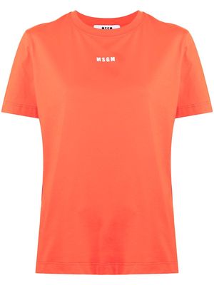 MSGM logo-print cotton T-Shirt - Orange