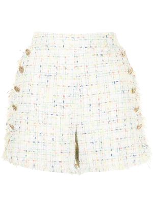 Edward Achour Paris tweed-style sailor shorts - Multicolour
