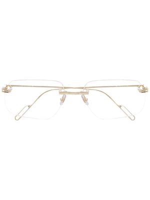 Cartier Eyewear C Décor rectangular-frames glasses - Gold
