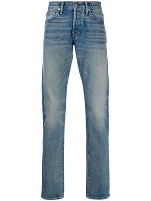 TOM FORD faded-effect straight-leg jeans - Blue