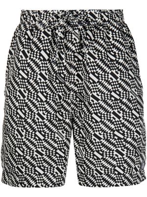 Isabel Marant Hydra graphic-print swim shorts - Black