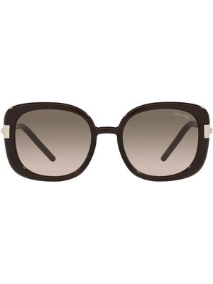Prada Eyewear oversize-frame tinted sunglasses - Brown